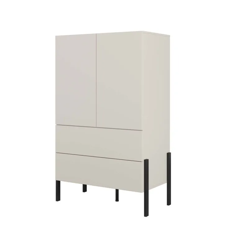 Madia alta 90x150h cm 2 ante 4 cassetti beige cashmere Simple