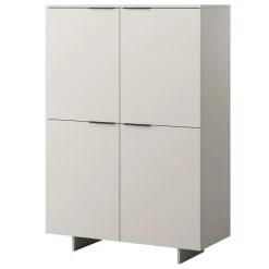 Madia alta 100x145h cm 4 ante soggiorno beige cashmere Stone