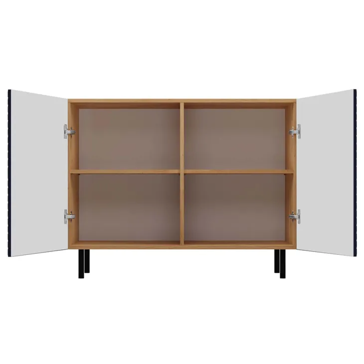 Madia moderna 100x78h cm 2 ante blu rovere cannettato Koreva