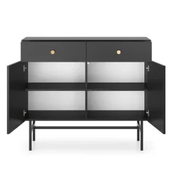 Madia moderna 105x90h cm 2 ante moderna nero Eterna