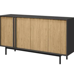 Madia 163x87 cm 4 ante antracite rovere Essenzia