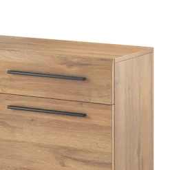 Madia 120x86h cm 1 anta 3 cassetti soggiorno rovere nero Maiorca