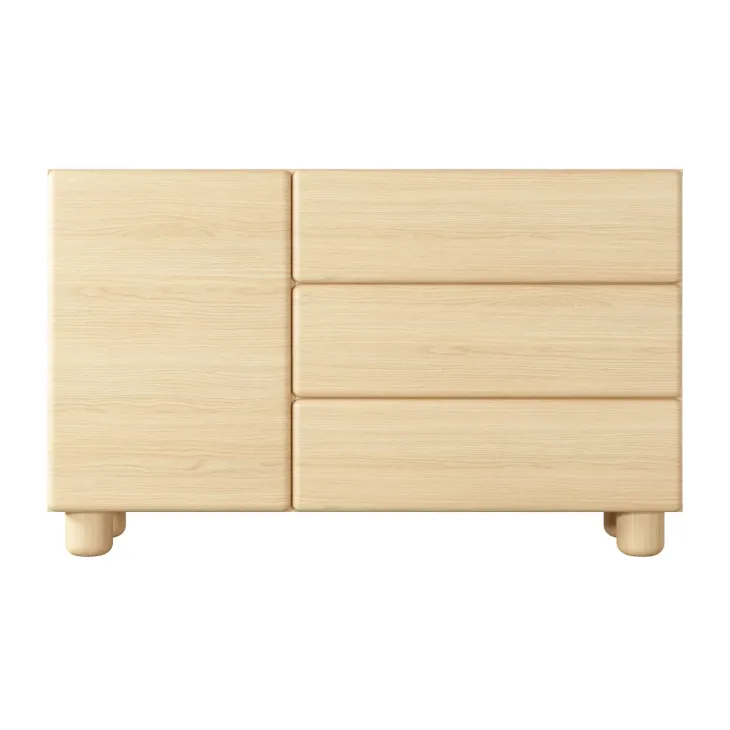 Madia 130x80h cm 1 anta 3 cassetti soggiorno rovere chiaro Mellow