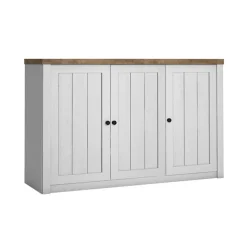 Madia 130x88h cm 3 ante bianco frassinato rovere Provenza