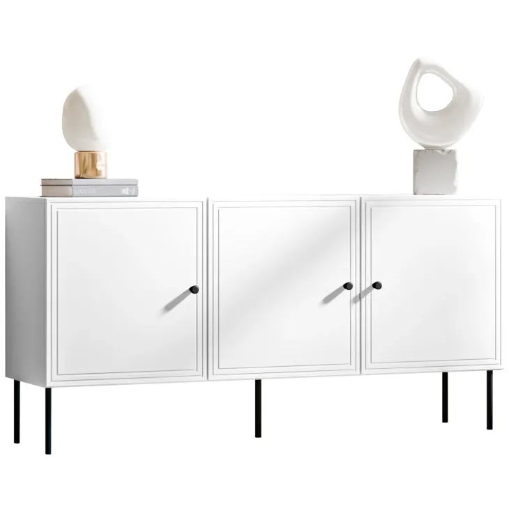 Madia 151x75h cm 3 ante bianco opaco Stark