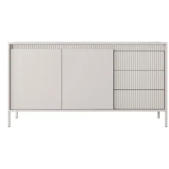 Madia 154x82h cm 2 ante 3 cassetti beige cannettato Ciar