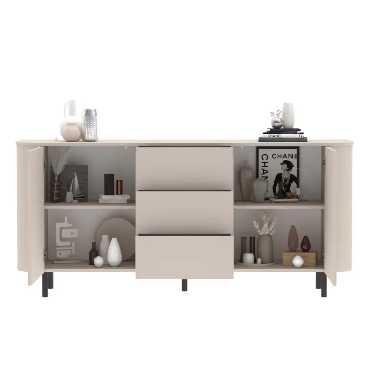 Madia 180x82h cm 2 ante 3 cassetti beige cashmere Lucrezia