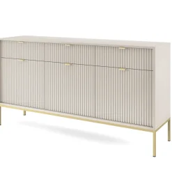 Madia 154x83h cm 3 ante 3 cassetti moderna beige Alisa