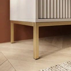 Madia 154x83h cm 3 ante 3 cassetti moderna beige Alisa