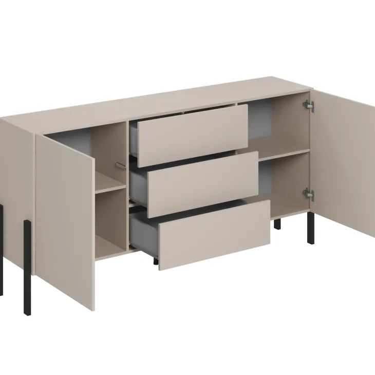 Madia 180x90h cm 2 ante 3 cassetti moderna beige cashmere Simple