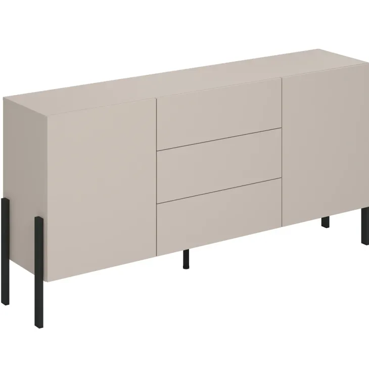 Madia 180x90h cm 2 ante 3 cassetti moderna beige cashmere Simple