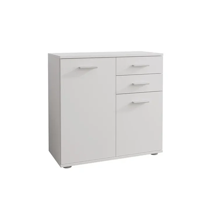 Madia 71x76h cm 2 ante 2 cassetti moderna bianco Ely