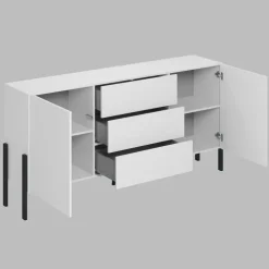 Madia 180x90h cm 2 ante 3 cassetti moderna bianco Simple
