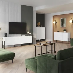 Madia 180x90h cm 2 ante 3 cassetti moderna bianco Simple