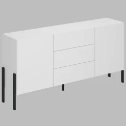Madia 180x90h cm 2 ante 3 cassetti moderna bianco Simple