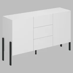 Madia 150x90h cm 2 ante 3 cassetti moderna bianco Simple