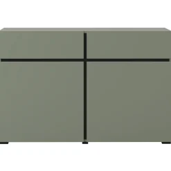 Madia 120x78h cm 2 ante 2 cassetti moderna verde nero Lolla