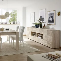 Madia 241x84h cm 2 ante 4 cassetti moderna rovere samoa Paradise