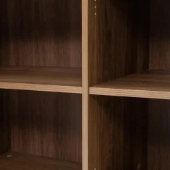 Madia 160x78h cm 2 ante 3 cassetti piano effetto marmo nero noce Caliva