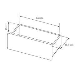 Madia 160x80h cm 2 ante 3 cassetti soggiorno rovere chiaro Mellow