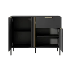 Madia 103x82h cm 2 ante 1 cassetto moderna antracite Nebula