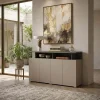 Madia 153x84h cm 4 ante moderna beige grigio Matt