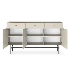 Madia 155x90h cm 3 ante moderna beige Eterna