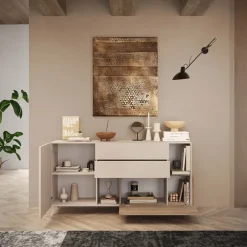 Madia 181x94h cm 2 ante moderna beige rovere chiaro Witty