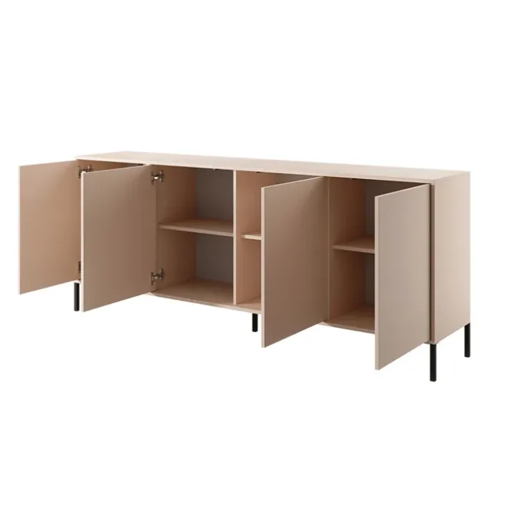 Madia 203x82h cm 4 ante moderna beige Melly