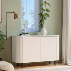 Madia 130x82h cm 2 ante moderna beige cashmere Lucrezia