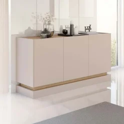 Madia 160x75h cm 3 ante moderna beige rovere Rhea