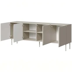 Madia 200x76h cm 4 ante moderna beige cashmere Maya