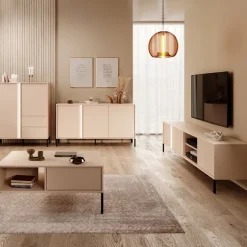 Madia 153x82h cm 3 ante moderna beige Melly