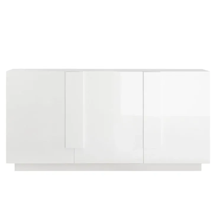 Madia 182x90h cm 3 ante moderna bianco laccato lucido Alvarez