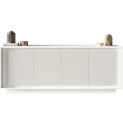 Madia 207x80h cm 4 ante moderna bianco opaco Deluxe