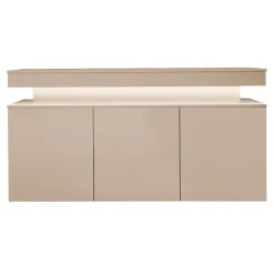 Madia 160x83h cm 3 ante moderna con led beige cashmere Lumus