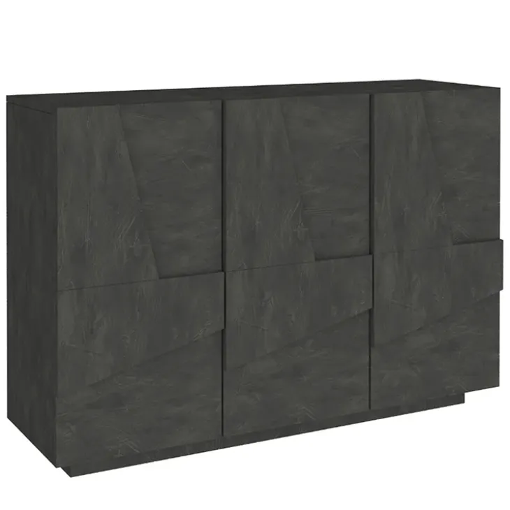 Madia 120x86h cm 3 ante moderna decorate ossido Zenzero