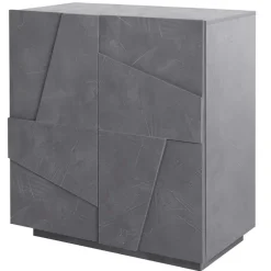 Madia 81x86h cm 2 ante moderna decorate ossido Zenzero Gihome®