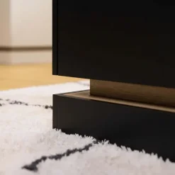 Madia 160x75h cm 3 ante moderna nero rovere Rhea