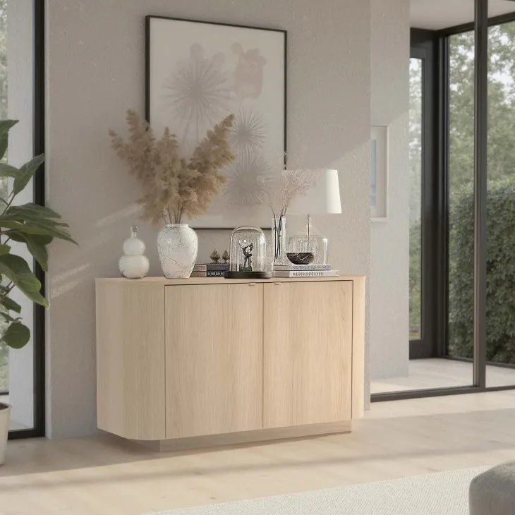 Madia 130x76h cm 2 ante moderna rovere Alba
