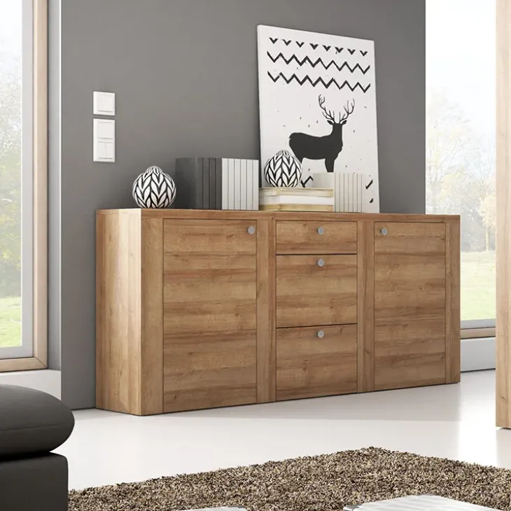 Madia 176x85h cm 2 ante moderna rovere Paloma 2