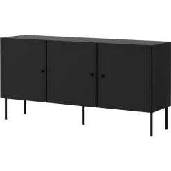 Madia 151x75h cm 3 ante nero opaco Stark