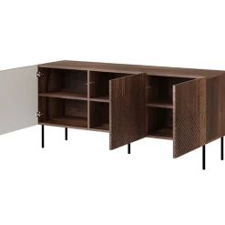 Madia 150x70h cm 3 antenoce scuro con frontali serigrafati Savanna