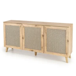 Madia 160x85h cm 3 ante 3 ripiani moderna rovere Sombra