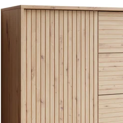 Madia 180x84h cm 2 ante rustica design cannettato rovere Branch