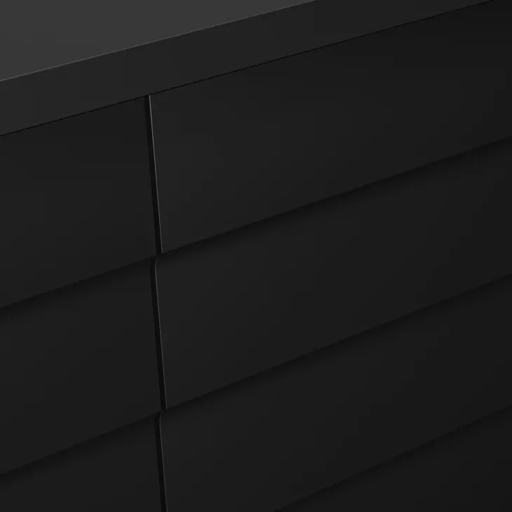 Madia 200x81h cm 4 ante soggiorno nero Wild