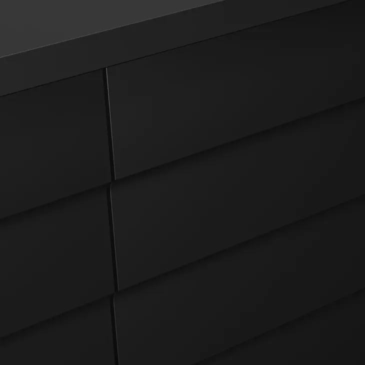 Madia 102x118h cm 4 ante soggiorno nero Wild