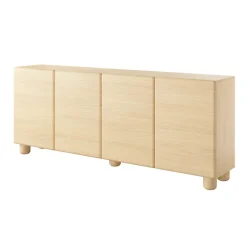 Madia 200x80h cm 4 ante soggiorno rovere chiaro Mellow