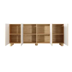 Madia 200x80h cm 4 ante soggiorno rovere chiaro Mellow
