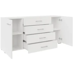 Madia 156x74h cm 4 cassetti design moderno bianco Pastello